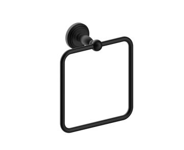 Square anneau porte-serviette FLORENCE 322464 noir mat