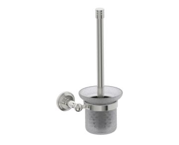 ensemble brosse de toilette FLORENCE 322610 nickel brossé