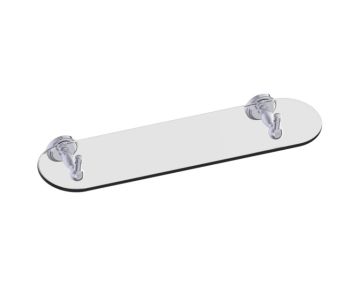 20 po tablette en verre FLORENCE 322671 chrome poli