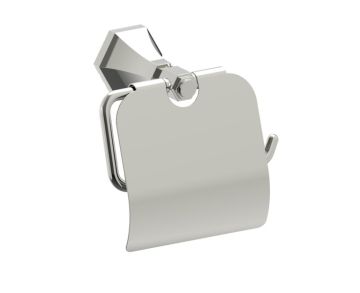 Drop porte-papier hygiénique avec couvercle PISA 342153 nickel poli