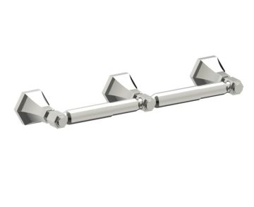 double porte-papier hygiénique PISA 342155 nickel poli