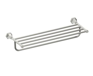 tablette porte-serviettes avec barre à serviette PISA 342442 nickel brossé