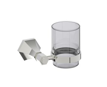 Bathroom Tumbler Cup & Toothbrush Holder PISA 342660 nickel poli