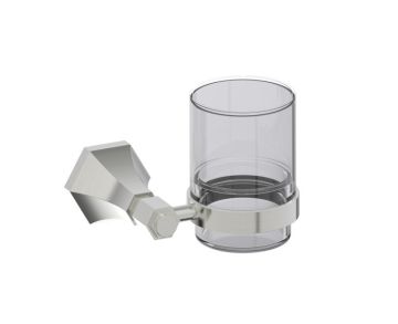 Bathroom Tumbler Cup & Toothbrush Holder PISA 342660 nickel brossé