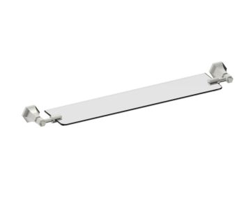 tablette en verre PISA 342671 nickel brossé