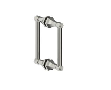 poignée double pour porte de douche 8 po PISA 3427808 nickel brossé