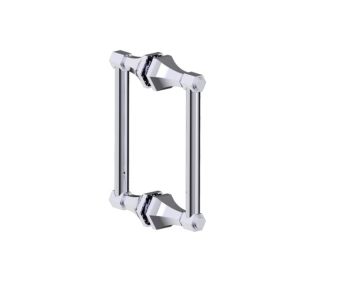 poignée double pour porte de douche 8 po PISA 3427808 chrome poli