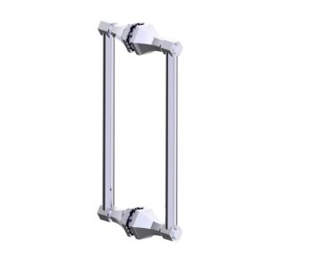 poignée double pour porte de douche 12 po PISA 3427812 chrome poli