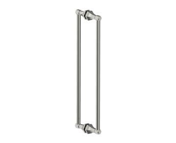 poignée double pour porte de douche 24 po PISA 3427824 nickel brossé