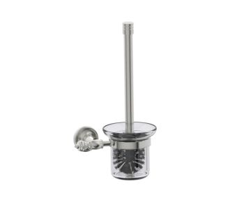 ensemble brosse de toilette LYON 351610 nickel poli
