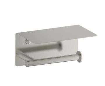 porte-papier hygiénique avec tablette BUILDERS 353159 nickel brossé