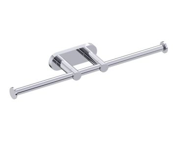 double porte-papier hygiénique CIRCO 365155 chrome poli