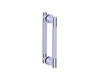poignée double pour porte de douche 8 po CIRCO KNURLED 3667808 chrome poli
