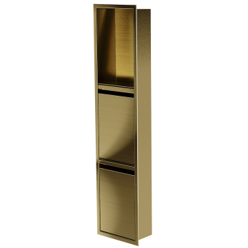 Niche de douche avec porte 36 po x 8 po PVD or