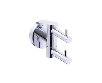 crochet à peignoir double BUILDERS 373132B chrome poli
