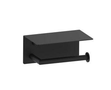 porte-papier hygiénique avec tablette BUILDERS 373159 noir mat