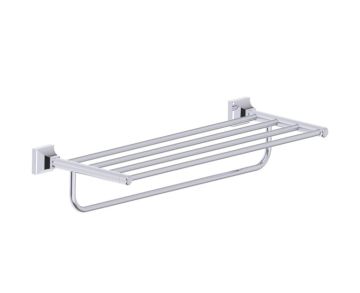 tablette porte-serviettes avec barre à serviette 21 po GLASGOW 390442 chrome poli