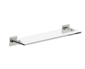tablette en verre HAMBURG 440671 nickel poli
