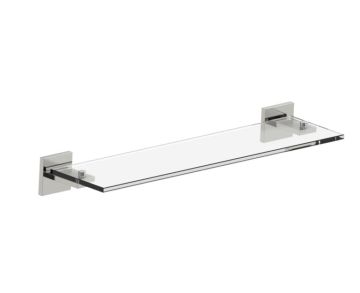 tablette en verre HAMBURG 440671 nickel brossé
