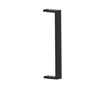 12 po poignée de porte de douche simple face HAMBURG 4407512 noir mat