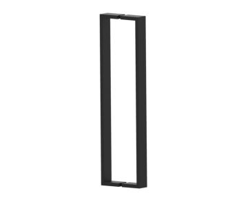 18 po poignée de porte de douche double face HAMBURG 4407818 noir mat