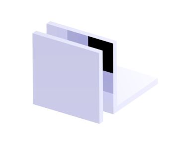 serre-verre carré pour panneau fixe à grande patte BRADFORD 50031 chrome poli