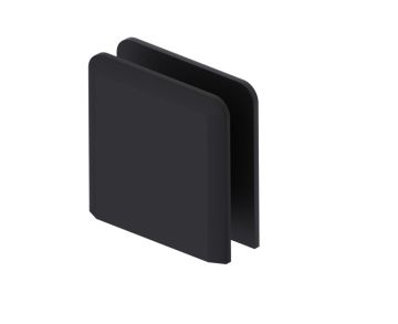 biseauté style perçage dans le verre montage mural robuste serre-verre BRADFORD 50052 noir mat