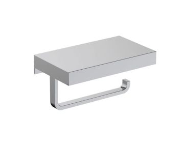 porte-papier hygiénique avec tablette HOTEL 723151 nickel poli