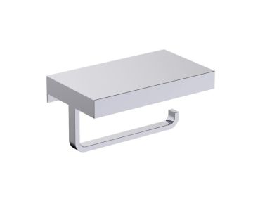 porte-papier hygiénique avec tablette HOTEL 723151 chrome poli