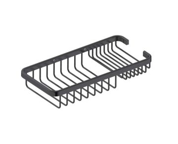 panier grillagé with Soap Holder Bath & panier de douches 828004 noir mat