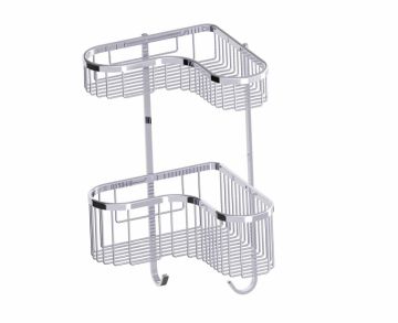 double panier grillagé Bath & panier de douches 828013 chrome poli