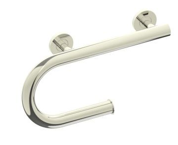 barre d'appui avec porte-papier hygiénique droite 8289110 nickel poli