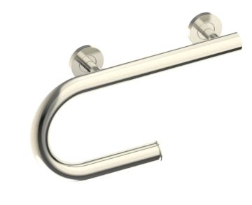 barre d'appui avec porte-papier hygiénique droite 8289110 nickel brossé