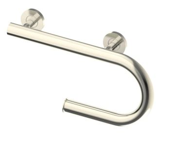 barre d'appui avec porte-papier hygiénique gauche 8289110L nickel brossé