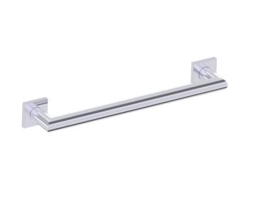 barre d'appui chanfreinée avec rosaces carrées série 9600 18 po 8289618 chrome poli