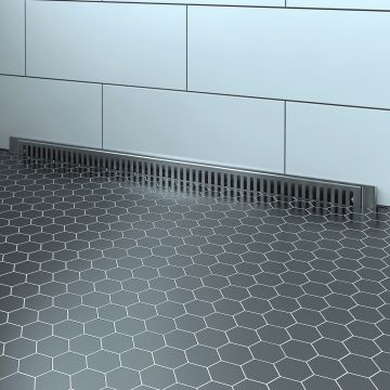 Drain mural complet en inox 36 po inox