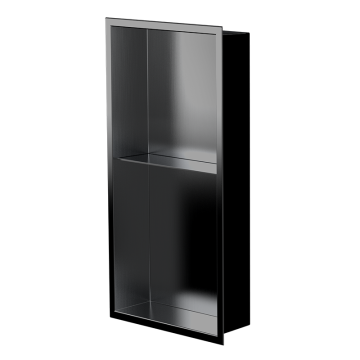 Niche murale de douche Acia 24 po x 12 po PVD noir