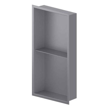 Niche murale de douche Acia 24 po x 12 po gris mat