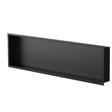 Niche murale de douche Alba 12 po x 48 po noir mat