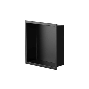 Niche murale de douche Ally 12 po x 12 po noir mat