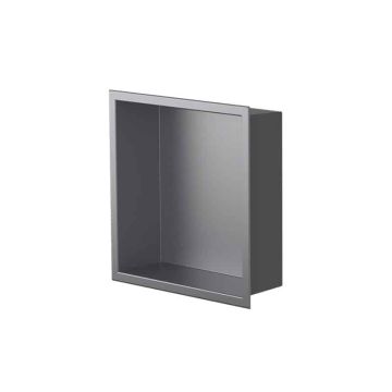 Niche murale de douche Ally 12 po x 12 po gris mat