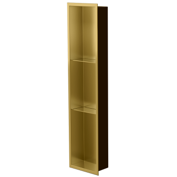 Niche murale de douche Ana 36 po x 8 po PVD or