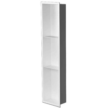 Niche murale de douche Ana 36 po x 8 po blanc mat