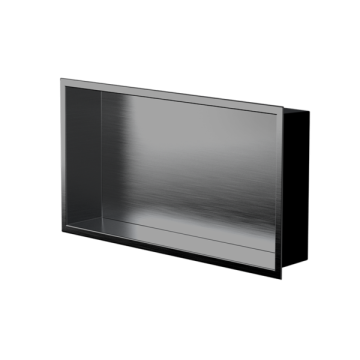 Niche murale de douche Andy 12 po x 24 po PVD noir
