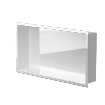 Niche murale de douche Andy 12 po x 24 po blanc lustré