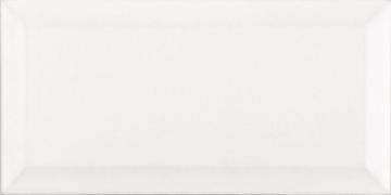Carreau mural Architectura Biselado Blanc lustré et mat 4 po x 8 po
