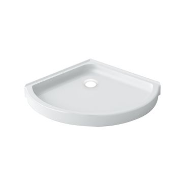 Base de douche Coin rond 36 x 36 po blanc lustré en coin en blanc lustré