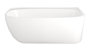 Baignoire autoportante murale Banook 58 po blanc avec Aéromassage