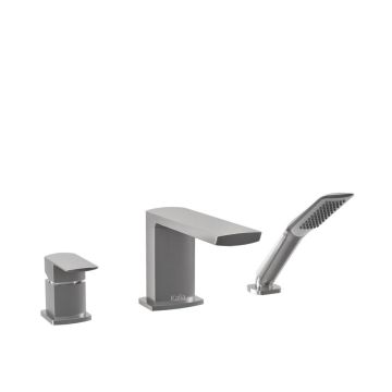 Robinet de bain avec douchette Grafik 60 po Nickel pur PVS