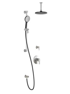 Kontour T2 Système de douche Cité 60 po Noir et chrome